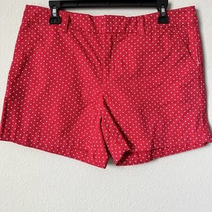 Tommy Hilfiger Hot Coral Red Polka Dot Shorts